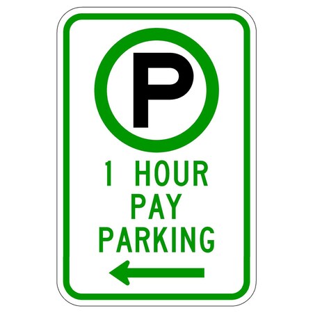 Sign Solutions Usa Parking Sign, 12 in W, Aluminum Sign, White DUS06DWT1218R7-21L