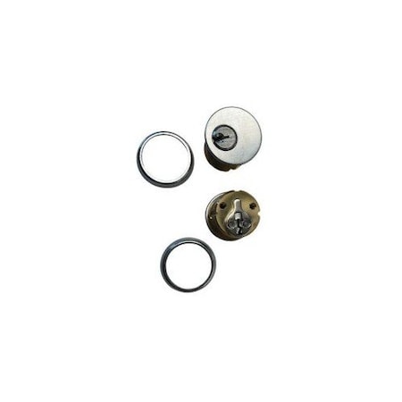 Gaab 1-1/8 in. Pair Of Mortise Cylinder With 2 Steel Cylinder Ring R503-02