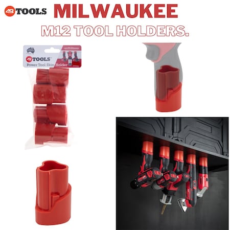 48 Tools Tool Holder, 3 in L, 12 V TH-MIL12V-RED-04
