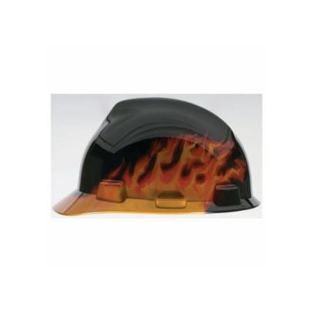 Msa Safety Specialty V-Gard Protective Cap, 4 Point, Cap, Black Fire 454-10092015