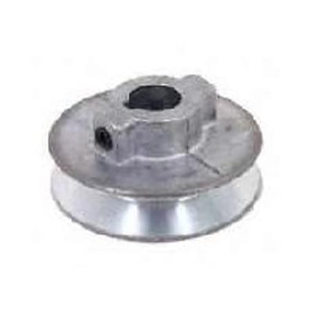 Chicago Die Casting CDCO-3/8 V-Groove Pulley, 3/8 in Bore, 2-1/2 in OD, 2-1/4 in Dia Pitch, Zinc 250A
