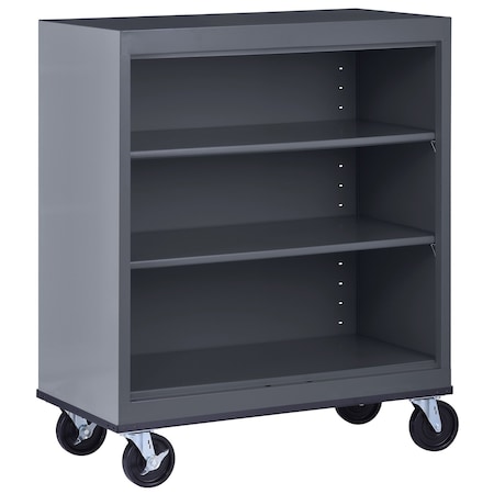 Sandusky Lee Bookcase, 3 Shelf, 36"Wx18"Dx42"H, Charcoal BM20361836-02