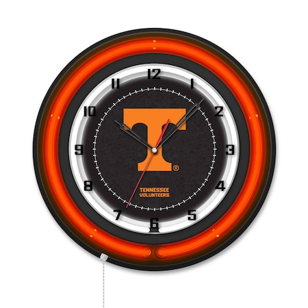 Holland Bar Stool University of Tennessee 19 Double Neon Wall Clock Clk19BK
