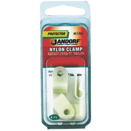 Jandorf Specialty Hardw 61464 Nylon Clamp Natural, 0.5 x 0.19 3395233