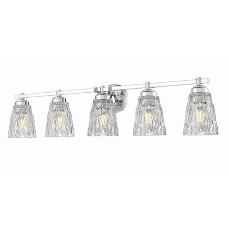 Z-Lite Andree Chrome  5 Light Vanity 1960-5V-CH
