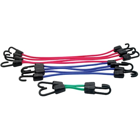 Performance Tool 10-Piece Assorted Bungee Cord Set 1929