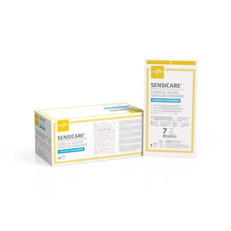 Medline SensiCare PI with Aloe Surgical Gloves, Size 7, 25PK MSG1070Z