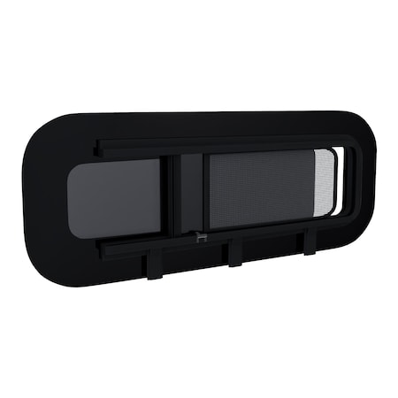 Brixwell 650mm x 250mm Universal Fit Glass Bunk Window With Internal Screen Privacy Tinted DTBUNK010-INT