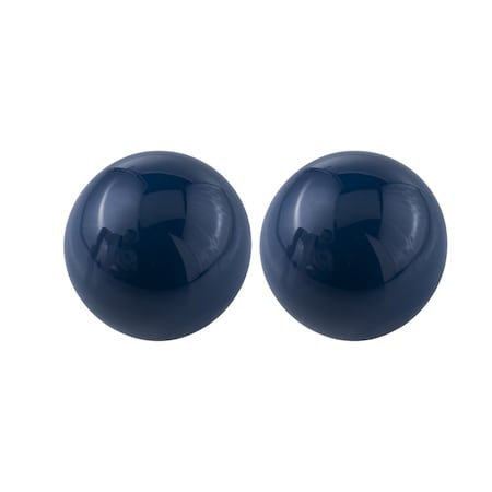 Homeroots Set Of 2 Blue Aluminum Decorative Spheres 3', 2PK 383770