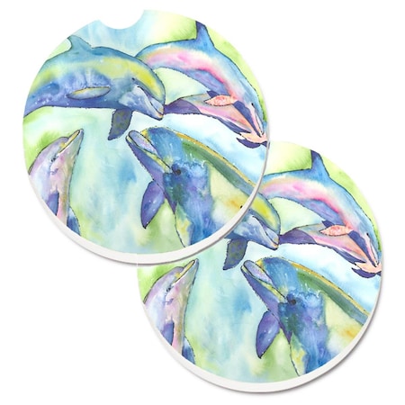 Carolines Treasures Dolphin  Cup Holder Car Coaster, PK2 8548CARC