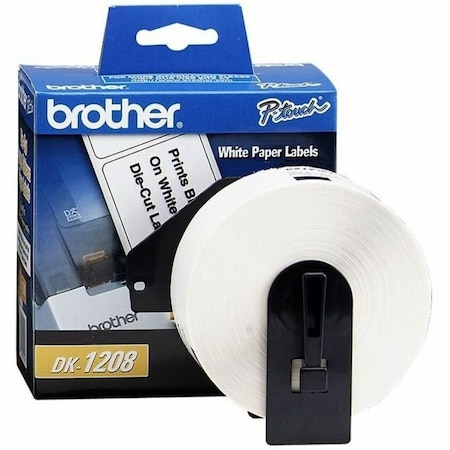 Brother Printer Label, Black/White, Labels/Roll: 400 DK1208