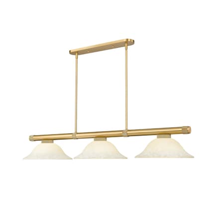 Z-Lite Vanguard Rubbed Brass 3 Light Billiard 3050-3RB-GM16