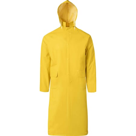 Ironwear 49" Waterproof Reflective Hi Vis Raincoat with Detachable Hood, 7X-Large 9220-Y-7XL