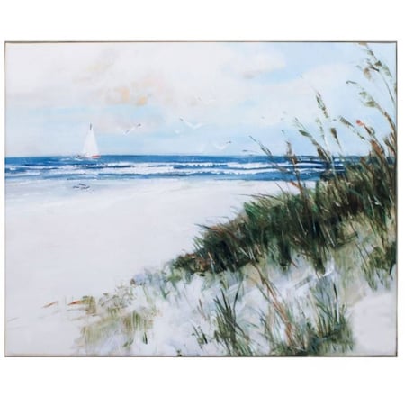 Homeroots 31" X 25" Woodtoned Frame Oak Island Sunrise 365535