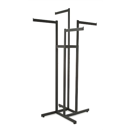 Luggage Loader K85-MAB Rectangular Tubing 4-Way with Straight Arms , Black - Matte LU2570376