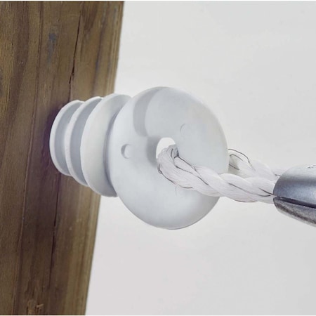 Dare Products Screw-In White Polyethylene Electric Fence Insulator, 10PK 2671W