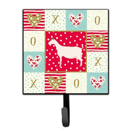 Carolines Treasures 4.25 x 1 x 7 in. Saanen Goat Love Leash or Key Holder CK5316SH4