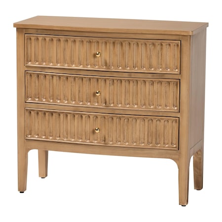 Bali & Pari Lavi Chest, 3-Drawer Storage Chest with Textured Drawer Fronts and Round Knobs 271-14790-ZORO