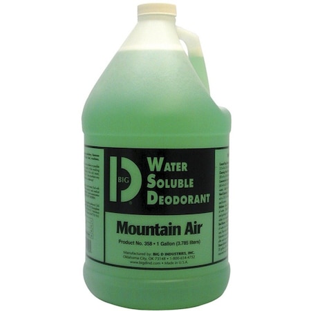 Big D BigDIndus, WATER-SOLUBLE DEODORANT, MOUNTAIN AIR, 1 GAL, 4PK 1358