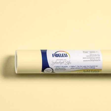 Fadeless Schoolgirl Style Bulletin Board Paper, 48in. x 50ft., Lemon Drop P0040185