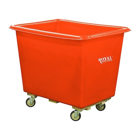 Royal Basket Trucks Cube Truck, Orng, Polyurethane G18-ORX-PTA-4UNN