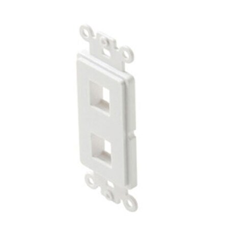 Cmple White Decorator Style Keystone Insert- 2 Port 793-N