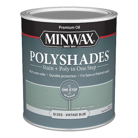 Minwax Wood Stain, 1 qt, Vintage Blue 614944444
