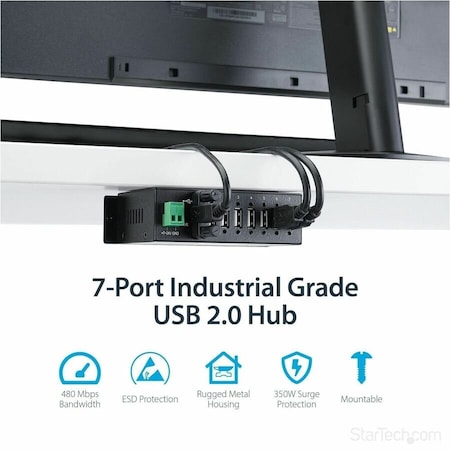 Startech.Com MOUNTABLE INDUSTRIAL 7 PORT USB HUB ST7200USBM