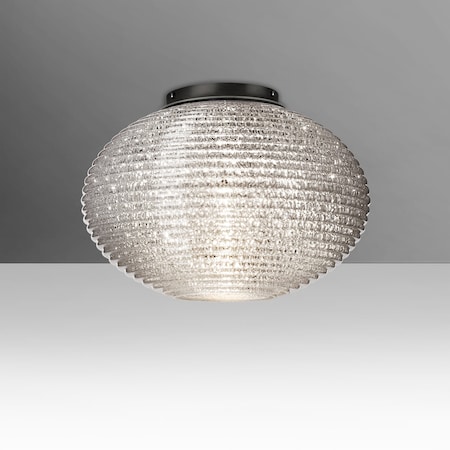 Besa Lighting Besa Pape 12 Ceiling, Black Finish, Glitter 1x9W LED 4913GLC-LED-BK