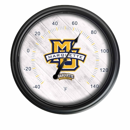 Holland Bar Stool Co Marquette University Indoor/Outdoor LED Thermometer ODThrm14BK-08Mrqtte