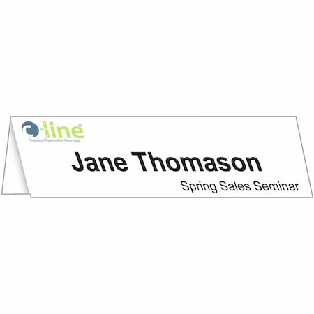 C-Line Products 8-1/2" x 11" Large White Scored Name Tent Cardstock for Laser/Inkjet Printers, 50/BX 87517