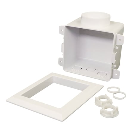 Everflow Universal Inlet/ Outlet Box Replacement; White ABS SB100