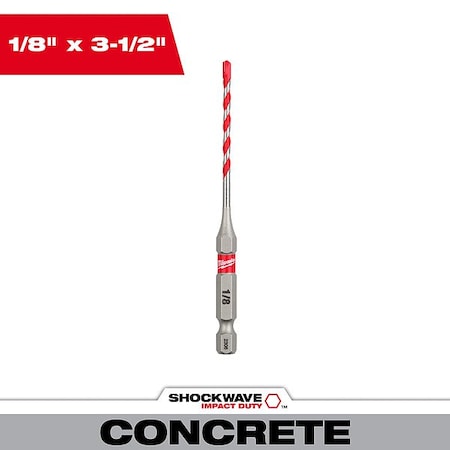 Milwaukee Tool Hammer Drill Bit, 3 1/2" L 48-20-9000