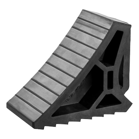 Curt Wheel Chock, 7-3/8 in L, 5-7/8 in W, 3-7/8 in H, Rubber 22801
