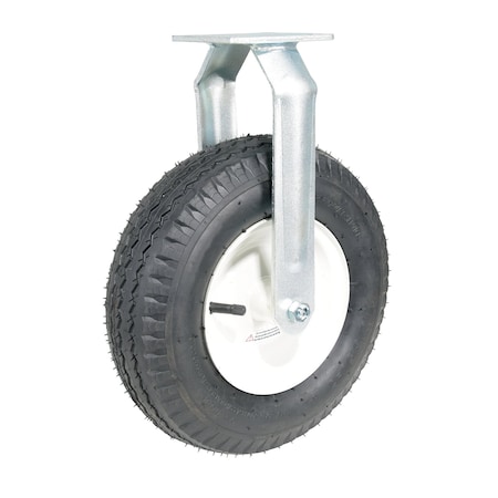 Vestil Pneumatic Rigid Caster 12 In. Diameter x 3-1/2 In. Width 300 Lb. Capacity Black/White CST-PN-12X3.5-R
