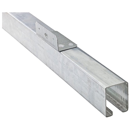 National Hardware Face Mount Box Rail, Steel, Galvanized, 8 ft L N153-486