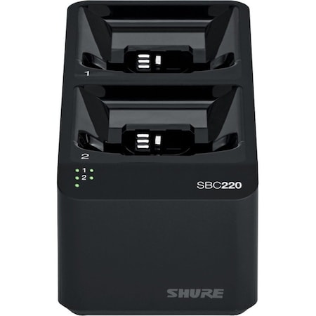 Shure 2-BAY NETWORKED DOCKING CHARGER FOR 2 SB900 LI-ION BATTERIES AND/OR HANDHELD OR SBC220-US