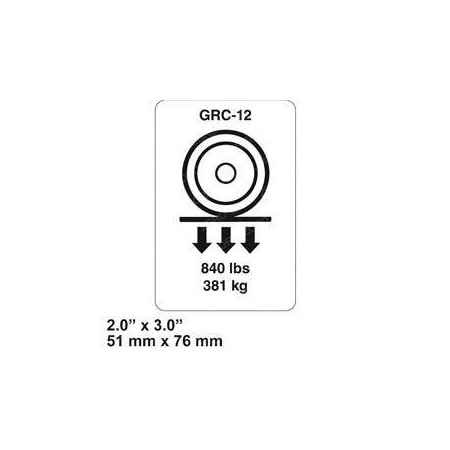 Genie REPLACEMENT DECAL LABEL WHEEL LOAD GRC12 133194