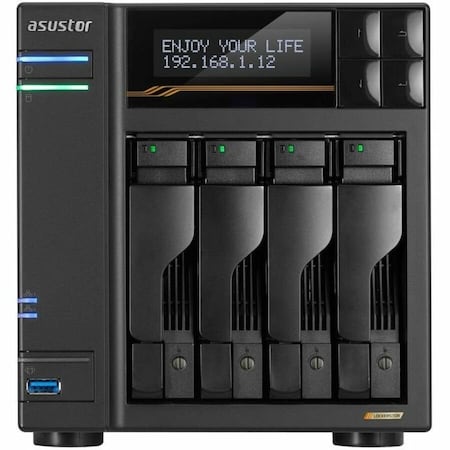 Asustor LOCKERSTOR 4 GEN3 4 BAY NAS, QUAD-CORE 2.3GHZ CPU, DUAL USB 4 PO AS6804T
