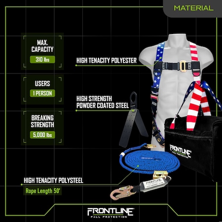 Frontline Combat American Style Complete Roofers Kit with 50' VLL RK5PTB50-AM