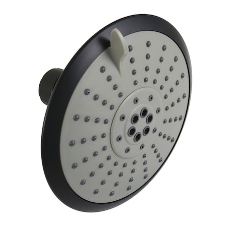 Kingston Brass 5" Round 5-Function ABS Shower Head, Matte Black KX250
