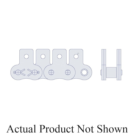 Hkk Chain HKK Riveted Single Pitch Standard w/K-2 Att Every 2nd P on Pin Link, 5/8 P, .4 Dia x 3/8 W RC050RSK1EV