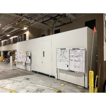 Swiftwall Pro Temporary Double Door Panel Class C - 8'W x 12'H - Inswing - White P-DD-ABS-12-W