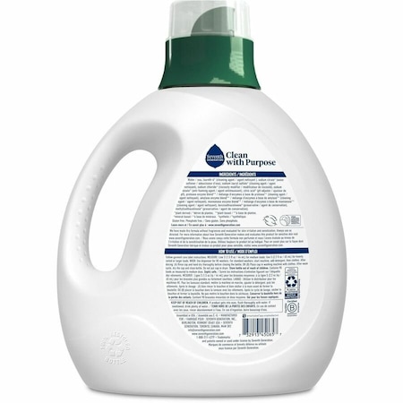 Seventh Generation Laundry Detergent, 135 oz, Free & Clear, 90 Loads 45065