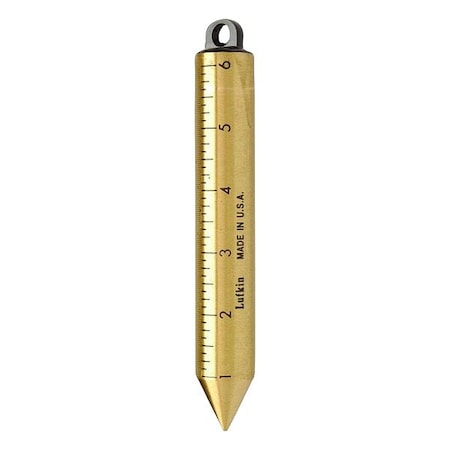 Crescent Lufkin Plumb Bob, 20 oz, Cyl, Brass, Metric/SAE 590GMEN