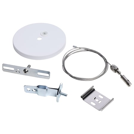 Nuvo Suspension Kit Run Starter With Canopy for LED Linear System, White 65/1194