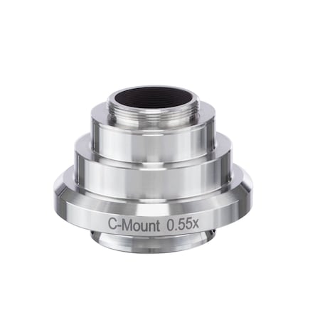 Amscope 0.55X Stainless Steel C-mount Camera Adapter for Leica Microscopes AD-C05-LC
