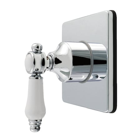 Kingston Brass Single-Handle Six-Way Diverter Valve with Square Trim Kit, Polished Chrome KS4041BPL