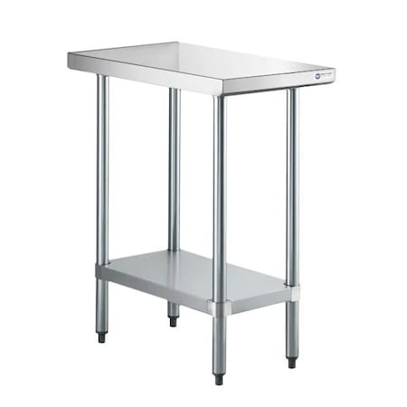 Steel Works Worktable 30"X18"X34"H 18 GA 304S/S flat top shelf SWWTS-3018-318