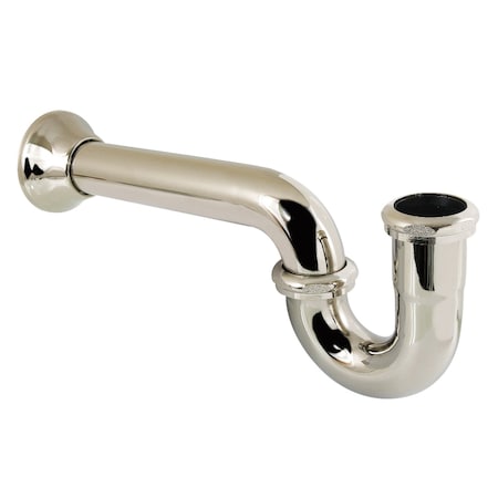 Kingston Brass 1-1/4, or 1-1/2 x 1-1/2 in. P-Trap with Bell Flange, 13-1/16 in. Length, 18 Gauge, Polished Nickel CC2246